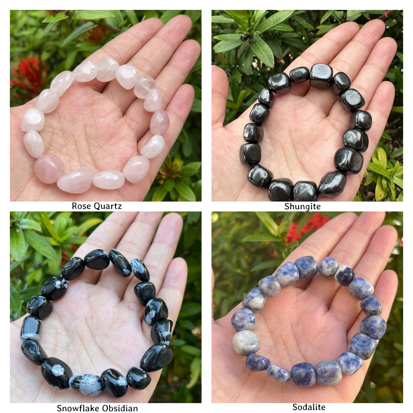 Wholesale Grade A++ Gemstone Nugget Bracelet, Choose from 18 Gemstone Types