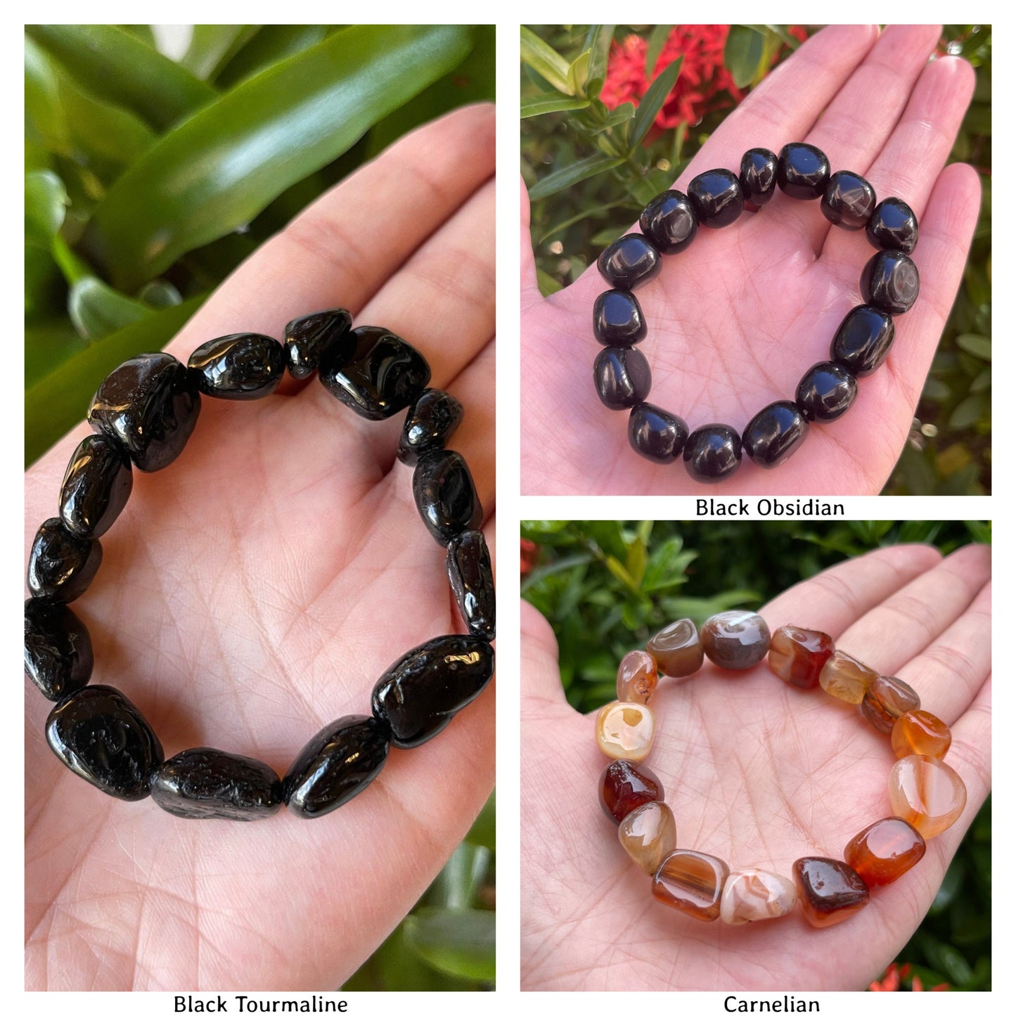 Wholesale Grade A++ Gemstone Nugget Bracelet, Choose from 18 Gemstone Types