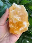 Extra Large Orange Calcite Rough Stones, 3" - 6" Huge Raw Calcite Orange Natural