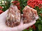 Extra Large Red Calcite Rough Stones, 2" - 3" Raw Calcite Red Natural