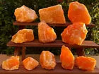 Extra Large Orange Calcite Rough Stones, 3" - 6" Huge Raw Calcite Orange Natural