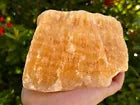 Extra Large Orange Calcite Rough Stones, 3" - 6" Huge Raw Calcite Orange Natural