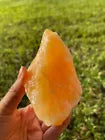 Extra Large Orange Calcite Rough Stones, 3" - 6" Huge Raw Calcite Orange Natural