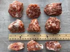 Extra Large Red Calcite Rough Stones, 2" - 3" Raw Calcite Red Natural