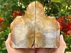 Grade A++ Natural Agate Bookends Pair, Agate Book Ends, Geode Bookends, Heavy Bookend Pair, Crystal Bookends, Bookshelf Decor, Home Decor