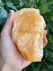 Extra Large Orange Calcite Rough Stones, 3" - 6" Huge Raw Calcite Orange Natural