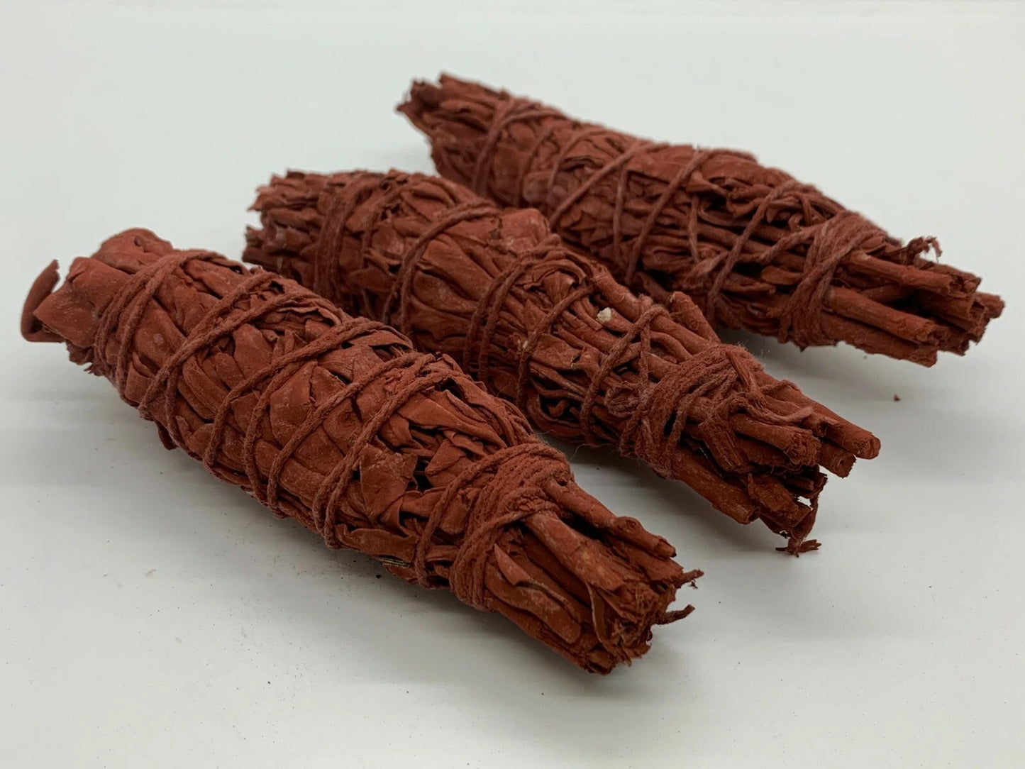 Dragon's Blood Sage Smudge Sticks – 4" Red Smudge Wands, California White Sage Coated with Dragon’s Blood Resin – Bulk Lot