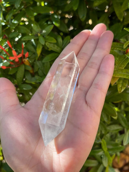 Premium Clear Quartz Six-Sided Polished Double Terminated Points, Pick A Weight