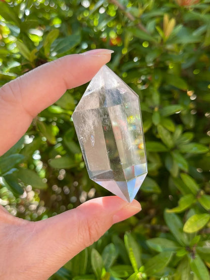 Premium Clear Quartz Six-Sided Polished Double Terminated Points, Pick A Weight