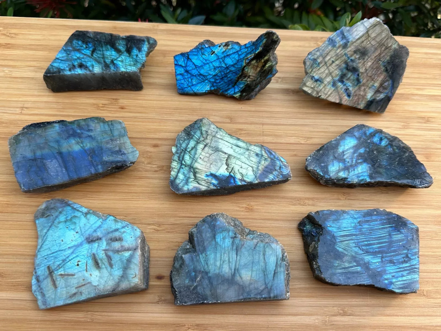 Natural Labradorite Slab, 1.25" - 5" High Flash Raw Labradorite, Pick a Size