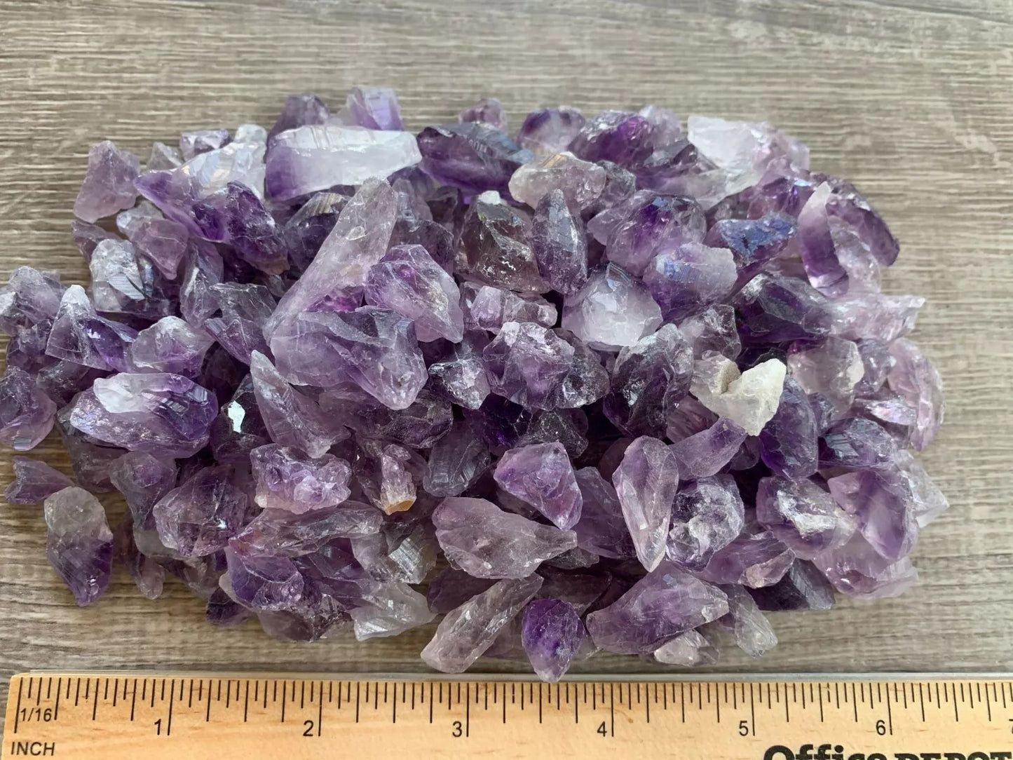 0.5" - 1.25" Brazilian Rough Amethyst Point, Raw Healing Crystals, Bulk Lot