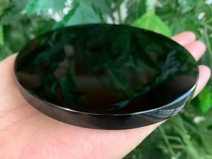 3" 4" 5" 6" & 8" Black Obsidian Scrying Mirror, Black Obsidian Mirror, Pick a Size