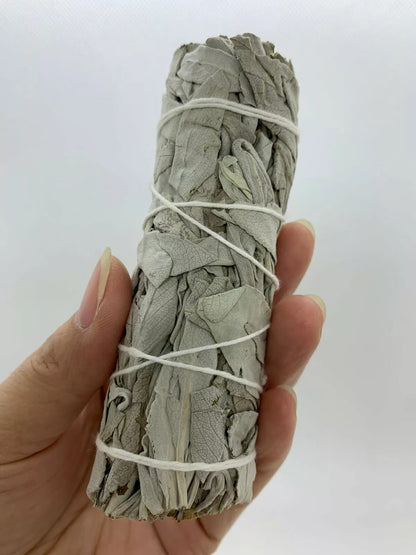 California White Sage Smudge Sticks, 4" Hand-Tied Smudge Bundles, Fresh Sage for Cleansing & Healing, Bulk Lot