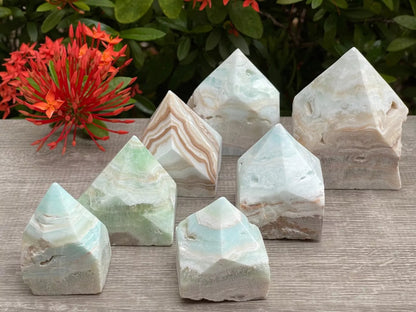 Top Polished Standing Point – Raw Cutbase Crystal Generator, Decorative Healing Stone