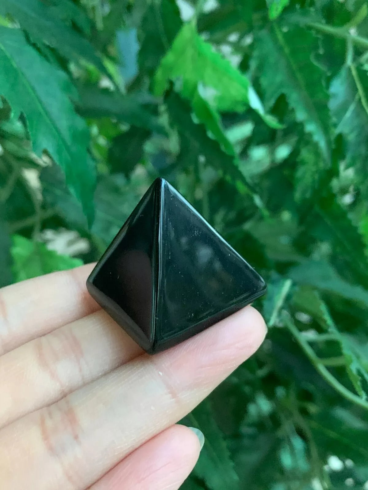 Black Obsidian Collection in 4 Shapes – Heart, Pyramid, Sphere, and Raw/Natural