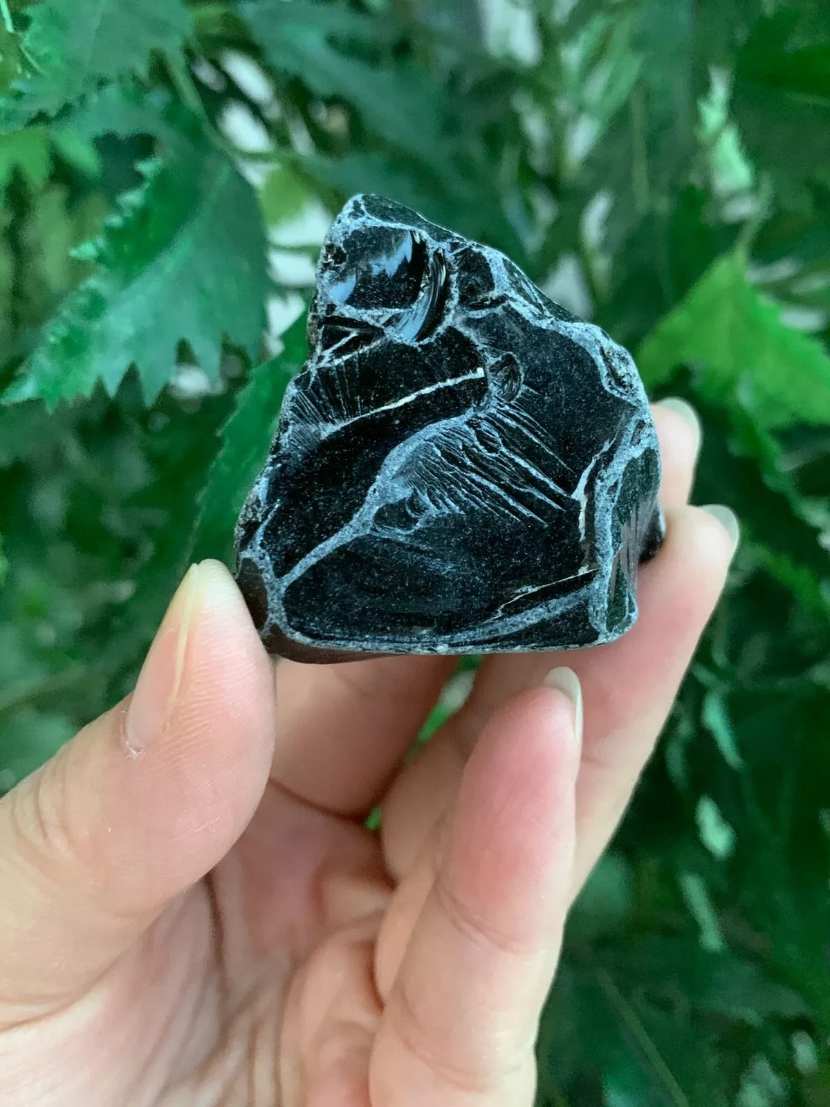 Black Obsidian Collection in 4 Shapes – Heart, Pyramid, Sphere, and Raw/Natural