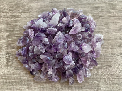 0.5" - 1.25" Brazilian Rough Amethyst Point, Raw Healing Crystals, Bulk Lot