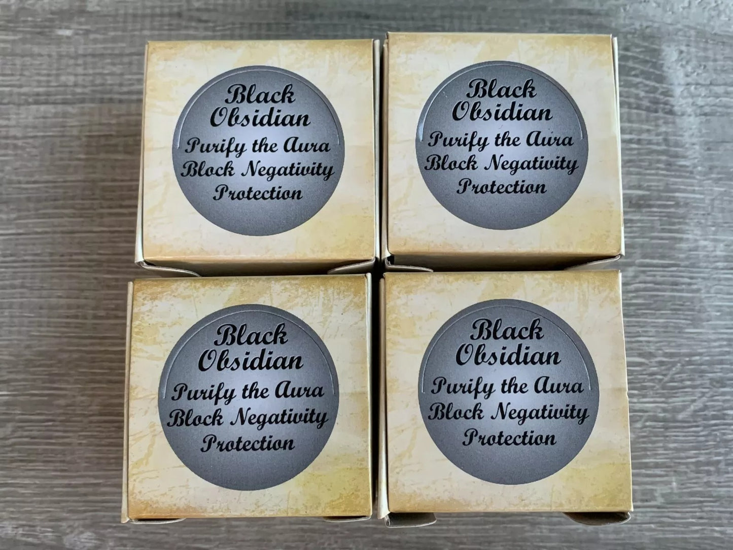 Black Obsidian Collection in 4 Shapes – Heart, Pyramid, Sphere, and Raw/Natural