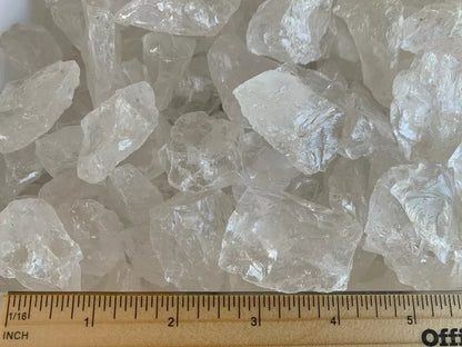 Natural Rough Clear Quartz Chunks, 1-2" Raw Clear Quartz, Wholesale Bulk Lot