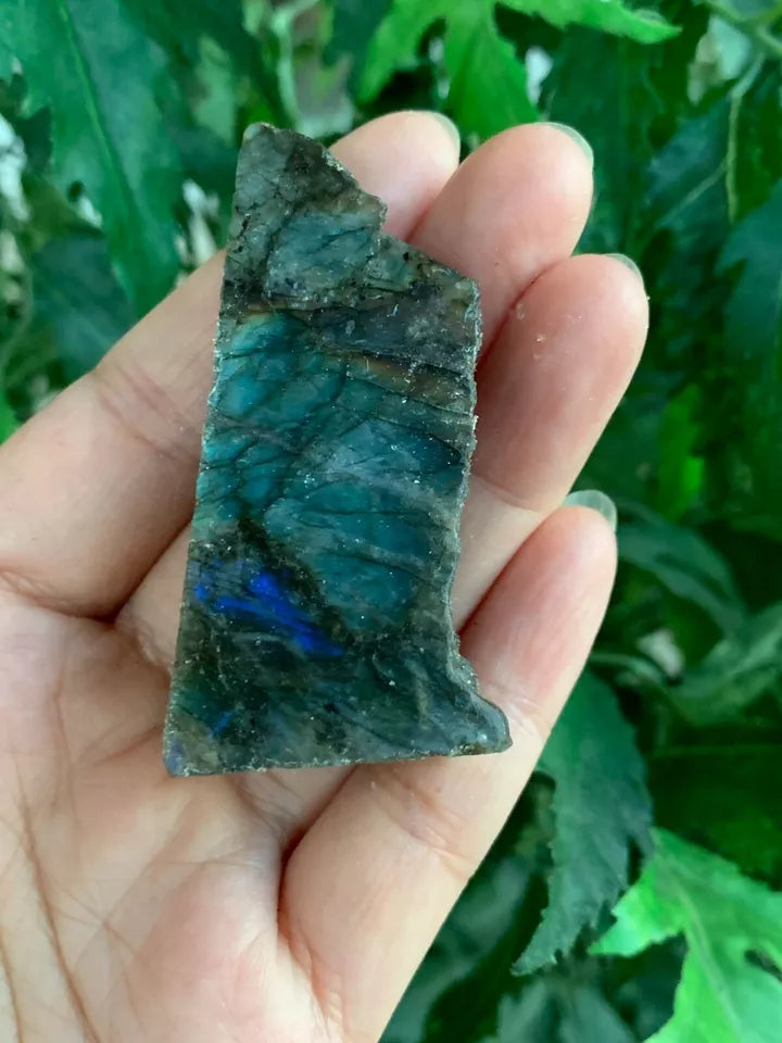 Natural Labradorite Slab, 1.25" - 5" High Flash Raw Labradorite, Pick a Size