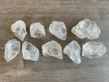 Natural Rough Clear Quartz Chunks, 1-2" Raw Clear Quartz, Pick How Many