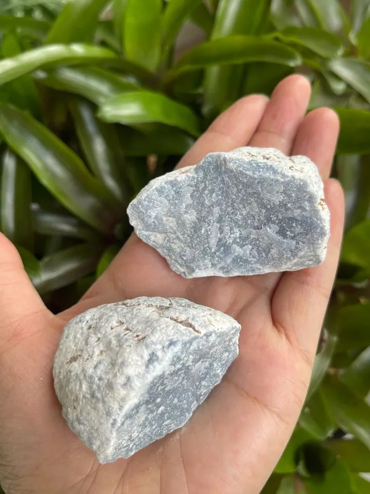 Grade A+ Large Angelite Raw Stone, 2-3 Inch Rough Angelite, Wholesale Bulk Lot