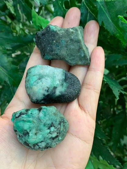 Emerald Rough Stones, 1 - 2 Inch Raw Emerald Natural Stone, Wholesale Bulk Lot