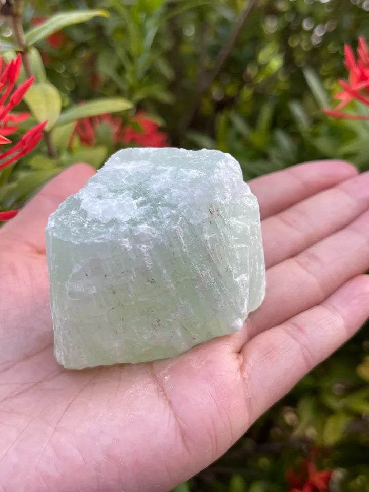 Large Rough Pistachio Calcite Stone, 2-3" Raw Aqua Calcite, Wholesale Bulk Lot