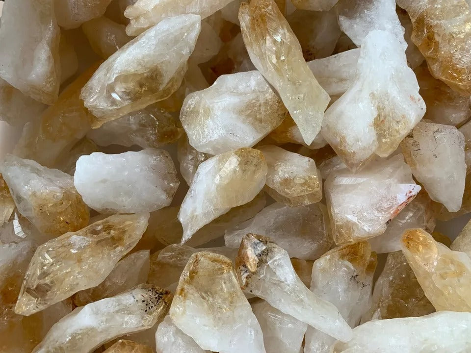 1.25- 2.25" Brazilian Rough Citrine Point, Success Stone, Wholesale Bulk Lot