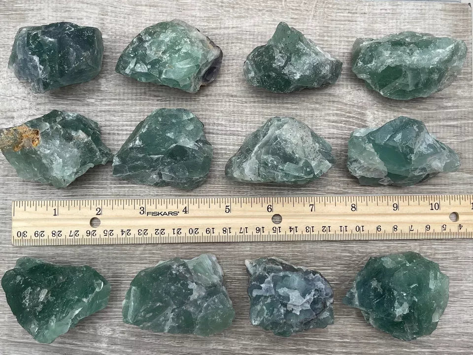 Large Green Fluorite Raw Natural Stone 2 - 2.5 inches, Wholesale Bulk Lot