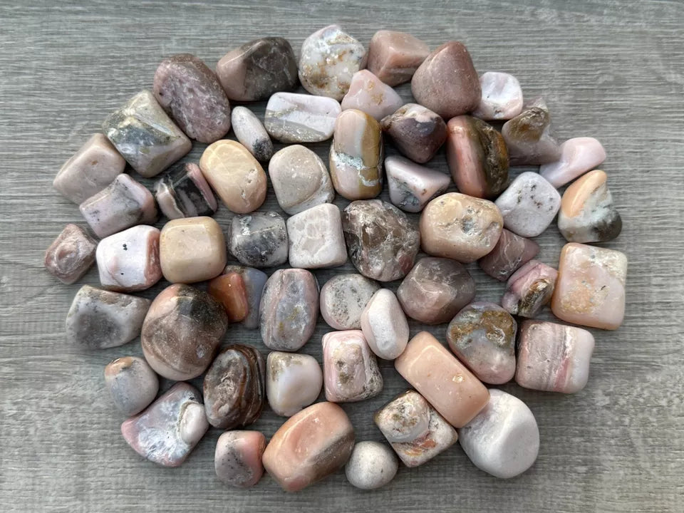 Pink Opal Tumbled Stone, 0.75-1.25" Tumbled Pink Opal Stone, Pick How Many