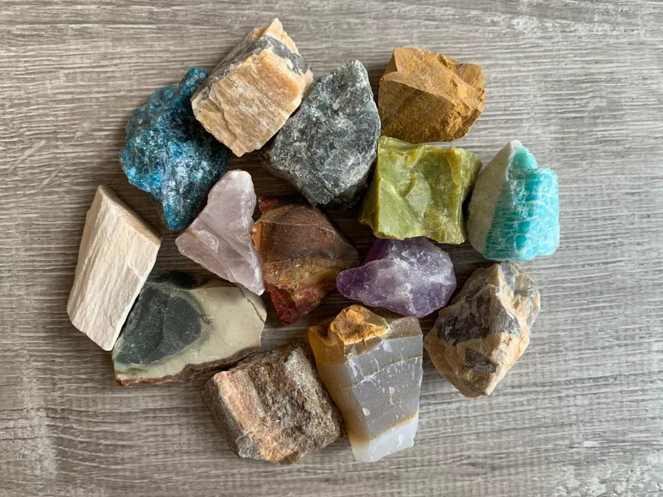 Rough Natural Madagascar Mix, Premium Grade, 1-2 Inches Natural Raw Mix Stones