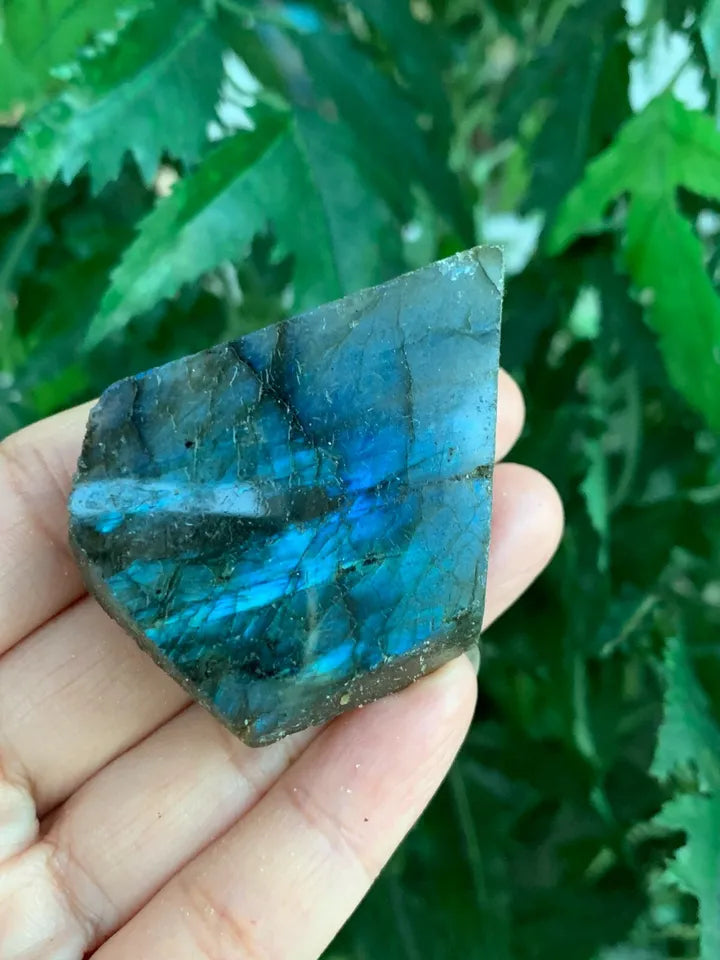 Natural Labradorite Slab, 2" - 3"