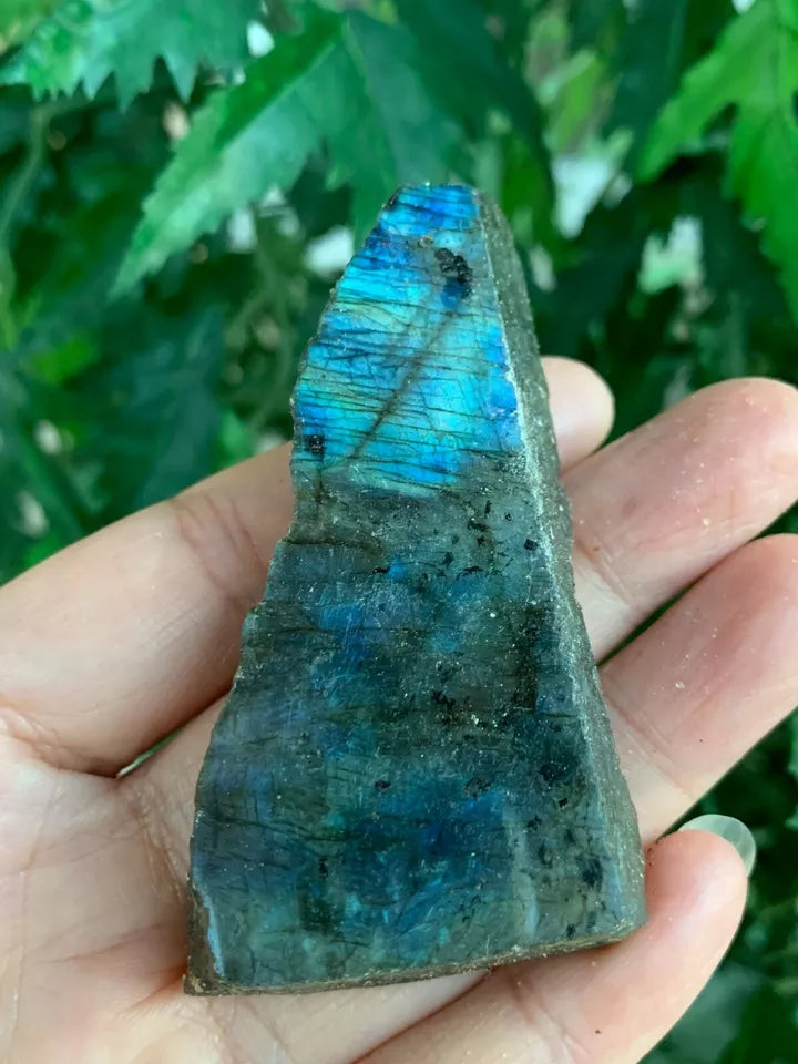 Natural Labradorite Slab, 2" - 4" High Flash Raw Labradorite, Pick a Weight