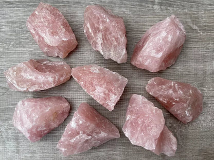 Large Rose Quartz Rough Natural Stones, 2.5"-6" Raw Rose Quartz, Pick A Weight