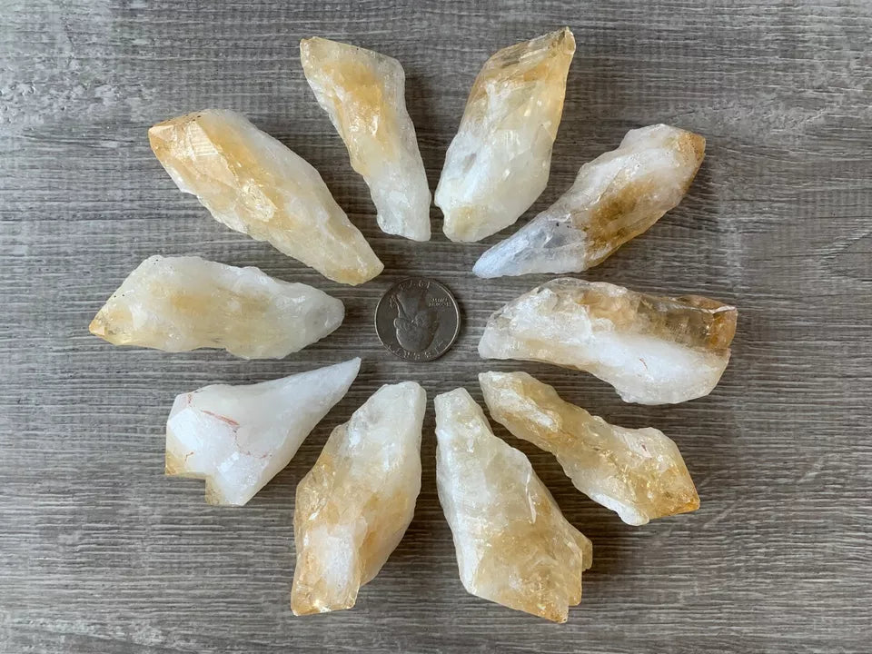 Large Citrine Rough Point, 2-3 Inches Rough Citrine Natural, Wholesale Bulk Lot