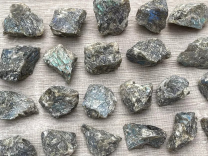 Grade A++ Labradorite Raw Natural Stone, 1"-2" Rough Labradorite, Wholesale Lot