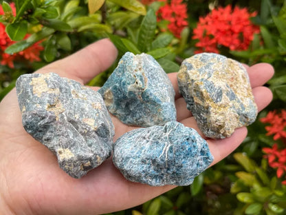 Large Apatite Rough Natural Stones, 2-4" Raw Blue Apatite, Pick A Weight