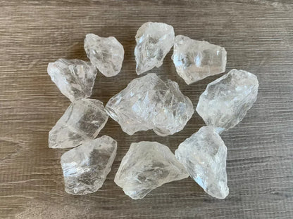 Natural Rough Clear Quartz Chunks, 1-2" Raw Clear Quartz, Wholesale Bulk Lot