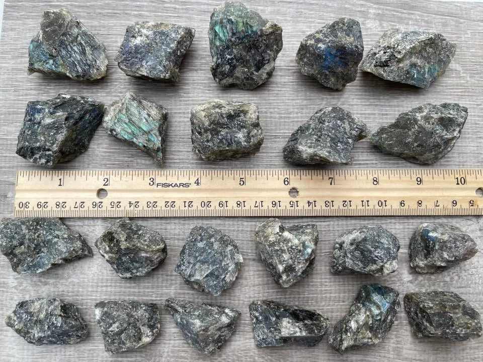 Grade A++ Labradorite Raw Natural Stone, 1"-2" Rough Labradorite, Wholesale Lot