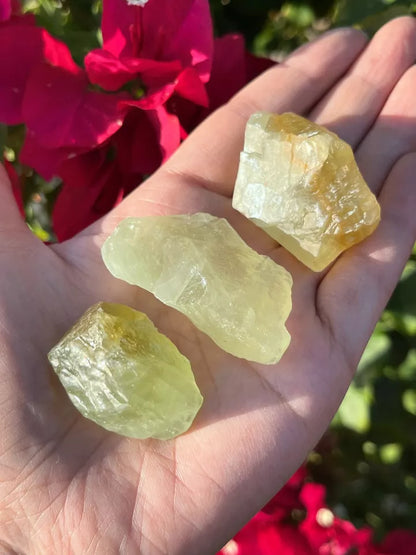 Green Calcite Rough Natural Stones, 1.25"-2" Raw Calcite Green, Healing Crystals