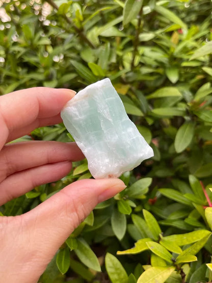 Rough Pistachio Calcite Stone, 1"-2" Raw Aqua Calcite Crystal, Wholesale Bulk