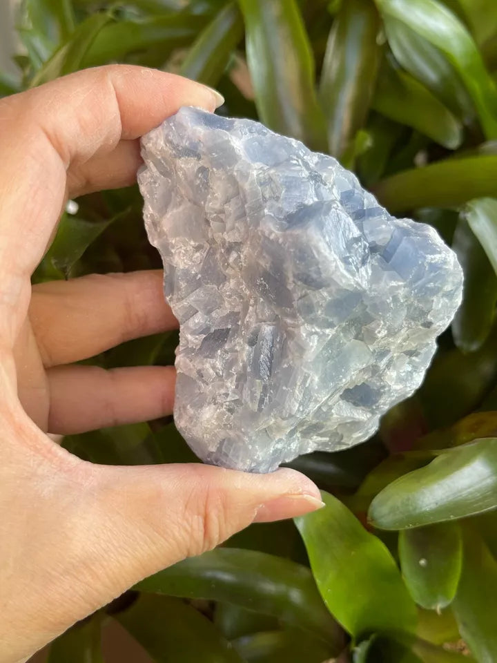 Jumbo Blue Calcite Rough Stones, 2.5" - 7" Massive Raw Calcite Orange Natural