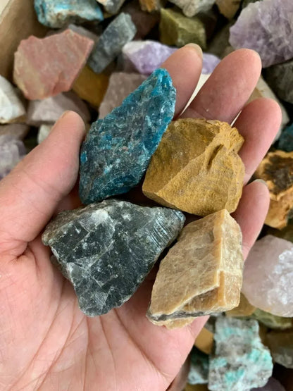 Rough Natural Madagascar Mix, Premium Grade, 1-2 Inches Natural Raw Mix Stones