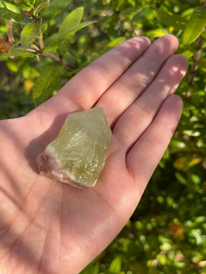 Green Calcite Rough Natural Stones, 1.25"-2" Raw Calcite Green, Healing Crystals