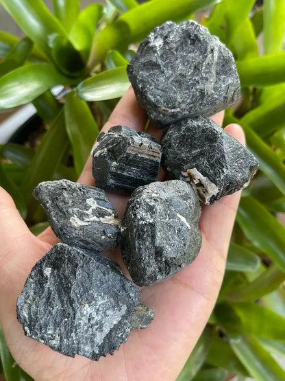 Raw Black Tourmaline, 1"-2.5" Natural Rough Black Tourmaline, Wholesale Bulk Lot