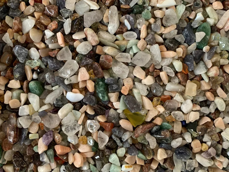 Tumbled Mix Semi Tumbled Gemstone Mini Chips 5 - 15 mm, Wholesale Bulk Lot