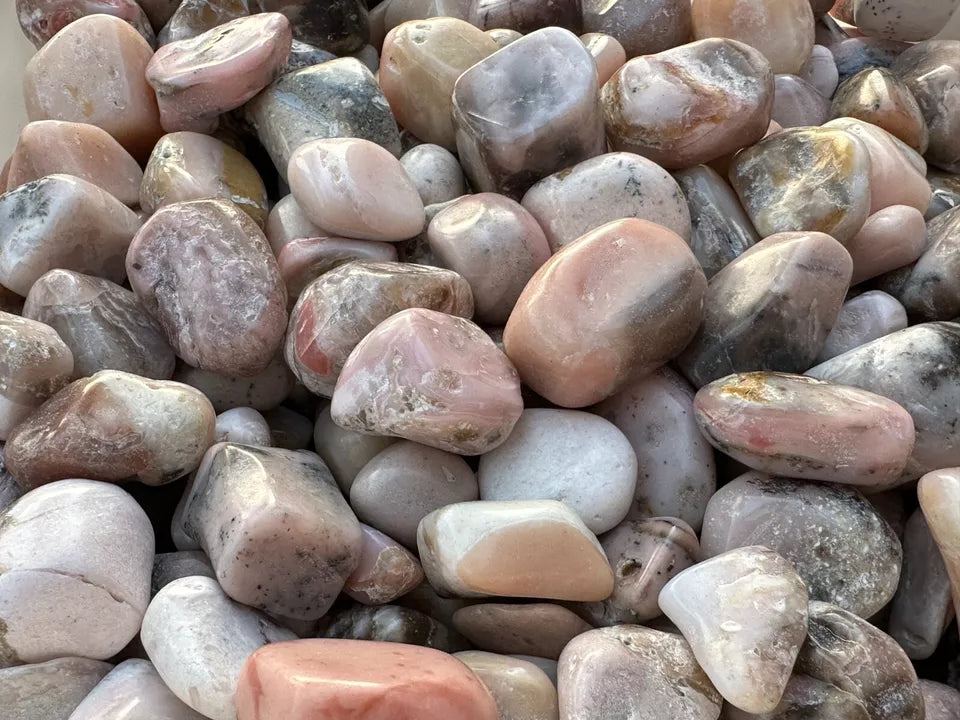 Pink Opal Tumbled Stone, 0.75-1.25" Tumbled Pink Opal Stone, Pick How Many