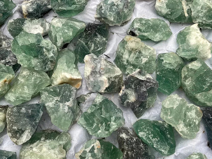 Large Green Fluorite Raw Natural Stone 2 - 2.5 inches, Wholesale Bulk Lot