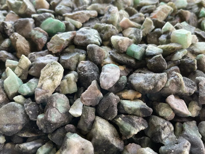 Small Emerald Rough Natural Stones, 0.5"-1.25" Raw Emerald, Wholesale Bulk Lot